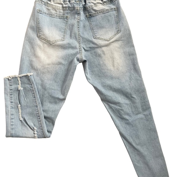 Hayden Los Angelos Distressed Drawstring Denim Jeans - Picture 3 of 5